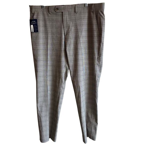 Ralph Lauren The Comfort Flex Pant Plaid Flat Front 38x30 - Picture 1 of 8